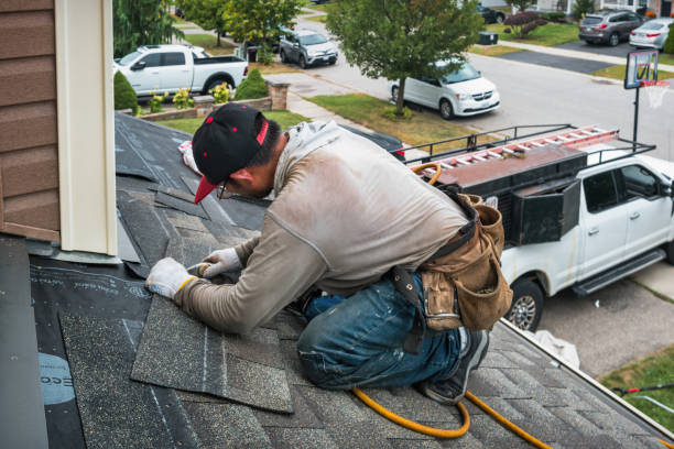 Professional Storm Damage Roof Repair technician working in Ellendale, ND